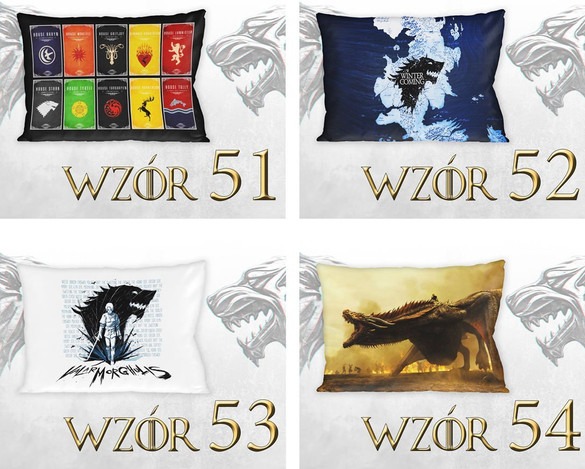 GRA O TRON Zestaw poduszka kubek 54 WZORY + GRATIS