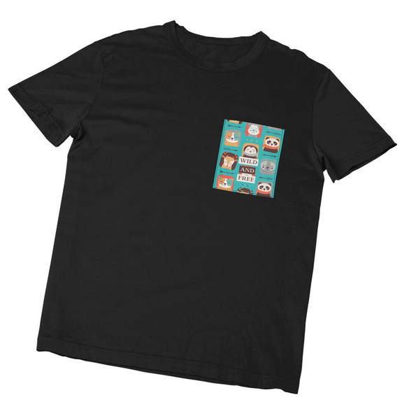 Koszulka z kieszonką WILD AND FREE