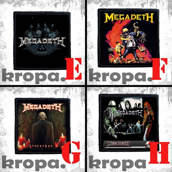 Naszywka MEGADETH 8 X 8 cm Dużo Wzorów!