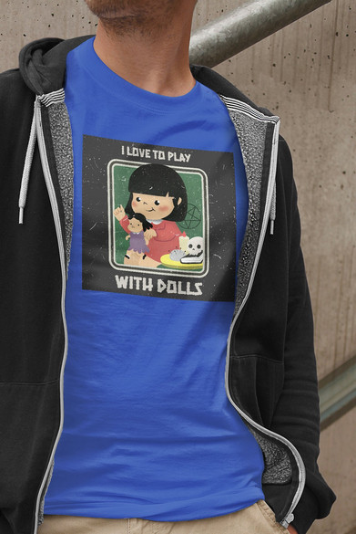 Koszulka z naszywką I love to play...