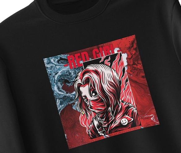 Bluza z naszywką  RED GIRL