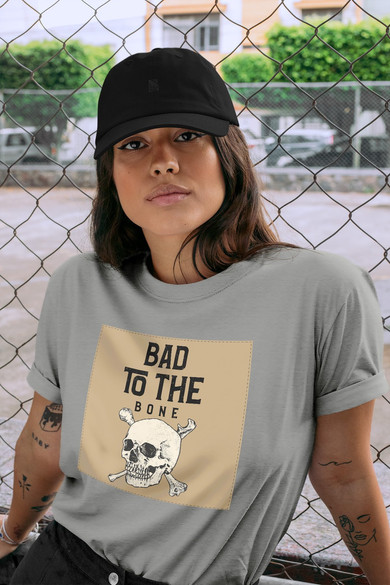 Koszulka z naszywką Skull : Bad to the...