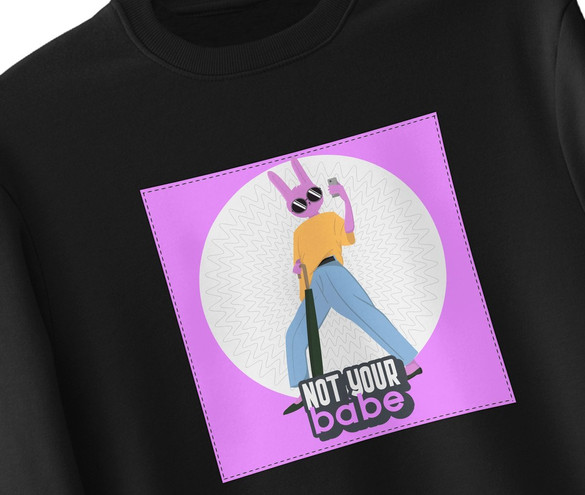 Bluza z naszywką Not your baby