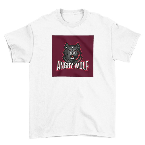 Koszulka z naszywką Angry Wolf