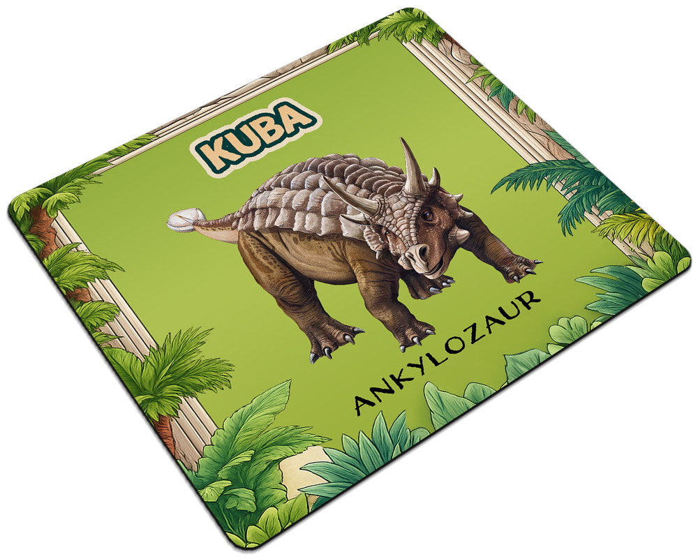 Podkładka Dinozaury Ankylozaur z nadrukiem imienia 24x19cm