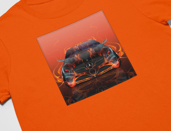 Koszulka z naszywką Mercedes-fire