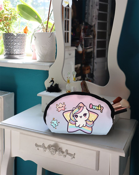 Kosmetyczka Jednorożec Kawaii w gwiazdce – personalizowana, prezent dla dziecka
