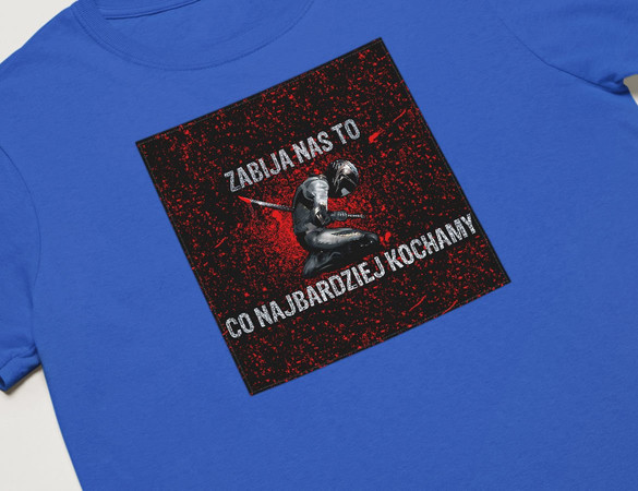 Koszulka z naszywką Lubię zapierd..lać 03