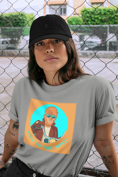 Koszulka z naszywką Ride to the wild