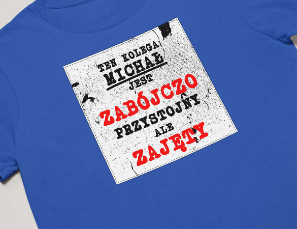 Koszulka z naszywką na Walentynki TWÓJ NAPIS