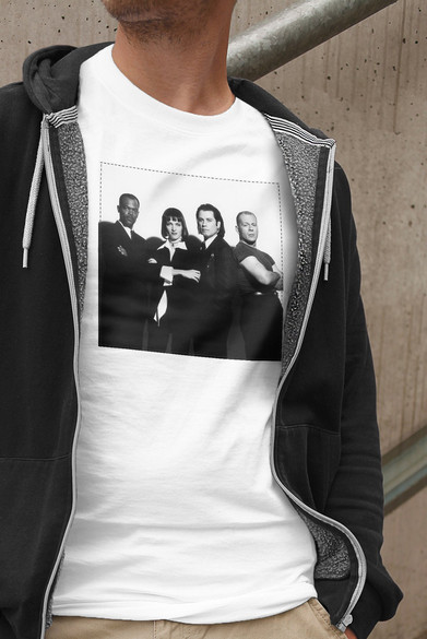 Koszulka z naszywką Pulp Fiction Squad 01