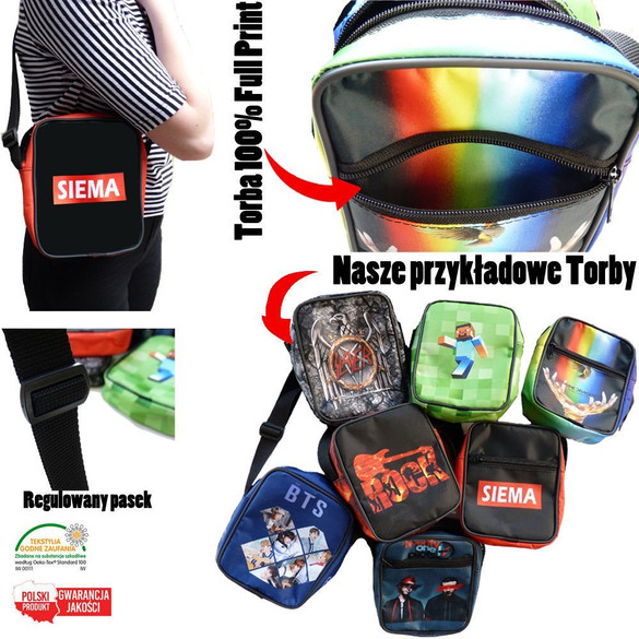 Torba Listonoszka MODNE WZORKI- OUTLET