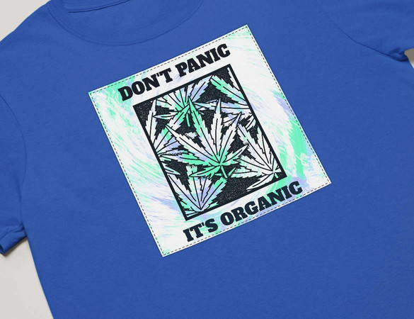 Koszulka z naszywką  Don't panic