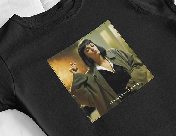 Bluzka damska z naszywką Uma Thurman Song