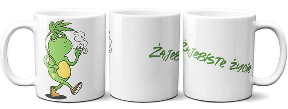 Kubek ŻAJEBISTE ZYCIE na Prezent +imię