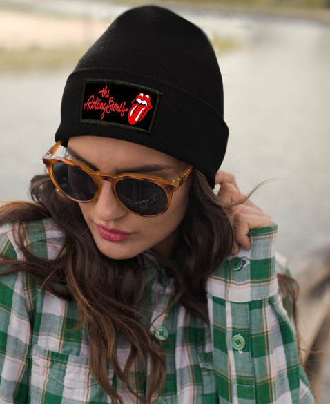 Czapka zimowa z naszywką THE ROLLING STONES