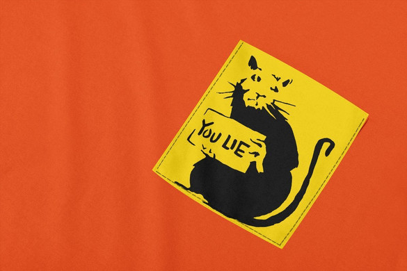 Koszulka z kieszonką BANKSY RAT
