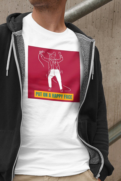 Koszulka z naszywką Put on a happy face