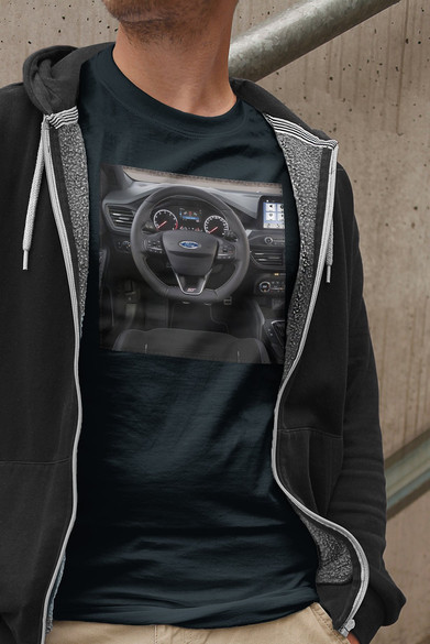 Koszulka z naszywką Ford kierownica