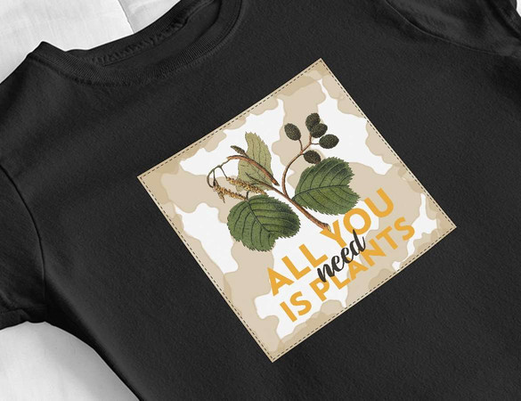 Bluzka damska z naszywką All you need is plants