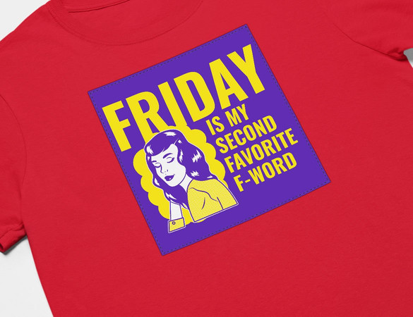 Koszulka z naszywką Friday – woman