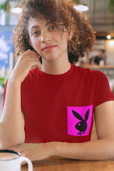 Koszulka z kieszonką PLAYBOY KRÓLICZEK