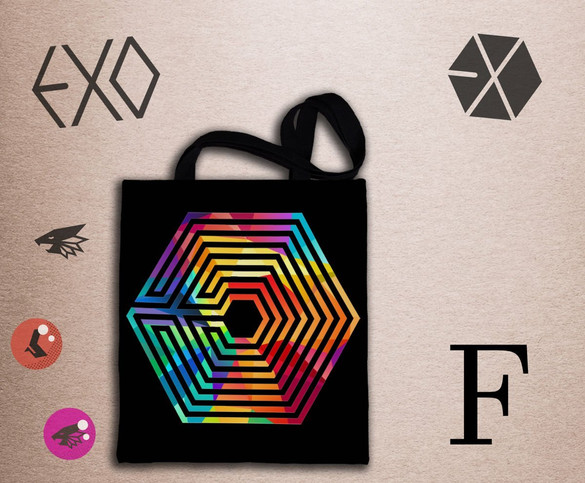 Torba na ramię EXO #k-pop FULLPRINT z Polski WZORY