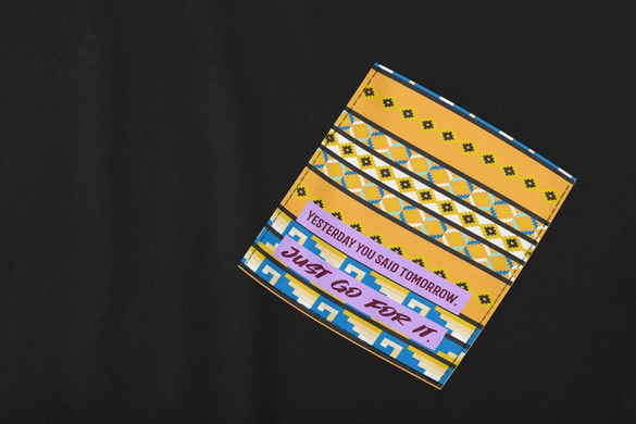 Koszulka z kieszonką JUST GO FOR IT.