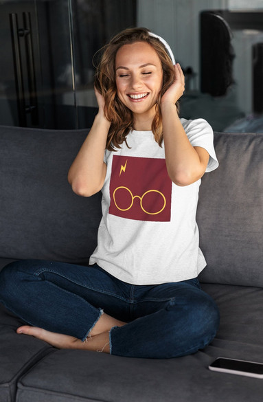 Bluzka damska z naszywką Harry Potter glasses