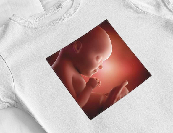 Bluzka damska z naszywką Płód 02