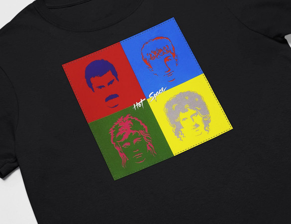 Koszulka z naszywką Queen Hot Space 01