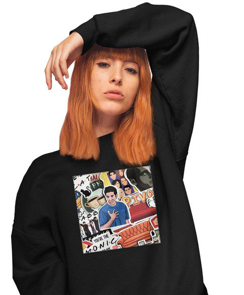 Bluza z naszywką Friends collage