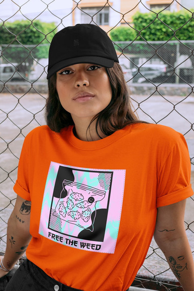 Koszulka z naszywką  Free the weed