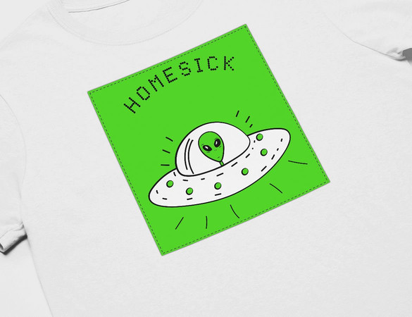 Koszulka z naszywką Homesick