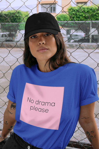 Koszulka z naszywką NO DRAMA PLEASE