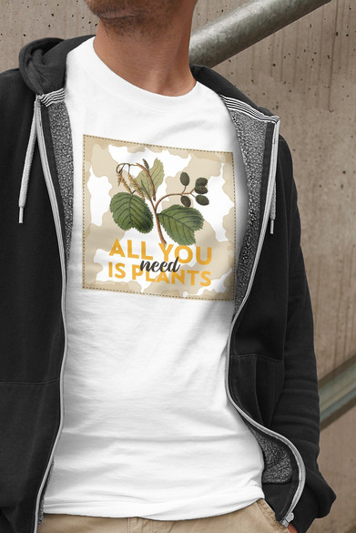 Koszulka z naszywką All you need is plants