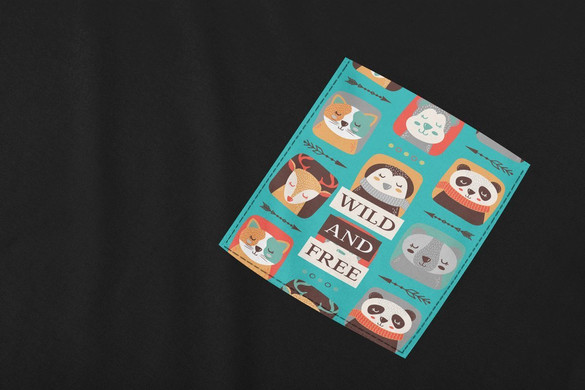 Koszulka z kieszonką WILD AND FREE