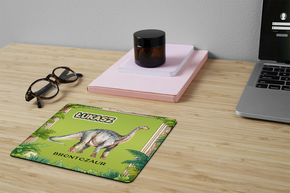 Podkładka Dinozaury Brontozaur z imieniem na zamówienie 24x19cm