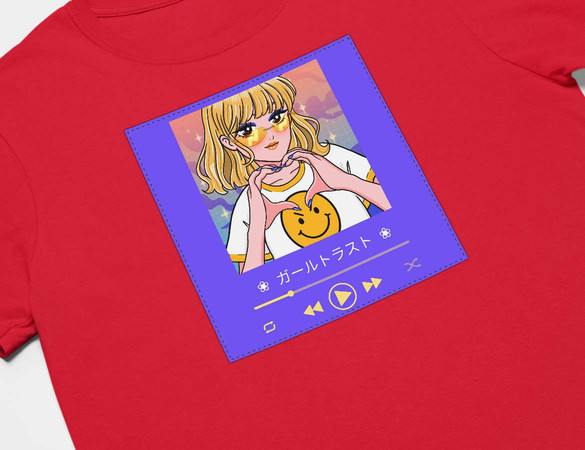 Koszulka z naszywką Music window