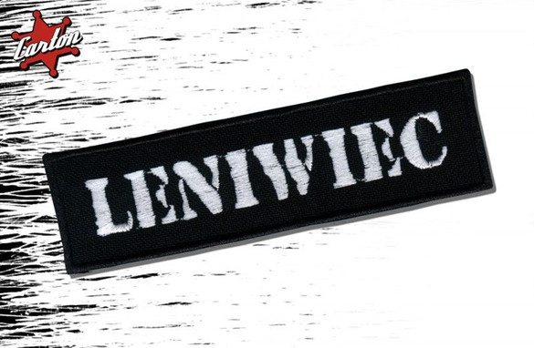 NASZYWKA LENIWIEC: LOGO - biały napis