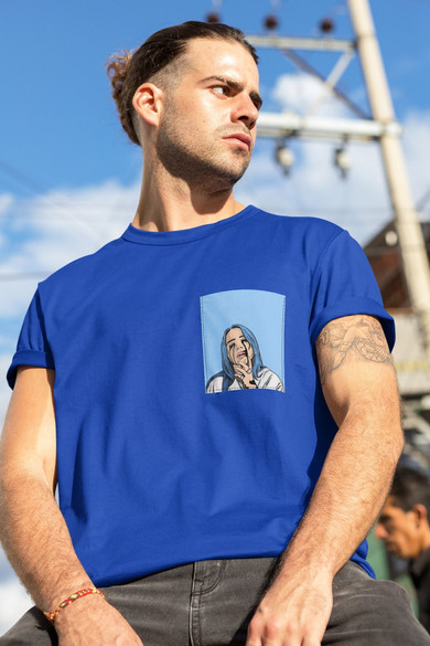 Koszulka z kieszonką BILLIE EILISH 01