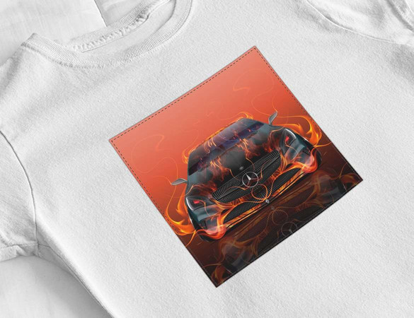 Bluzka damska z naszywką Mercedes-fire