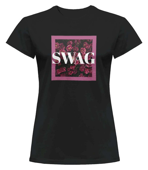 Bluzka damska z naszywką SWAG