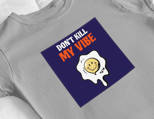 Bluzka damska z naszywką Don't Kill My Vibe