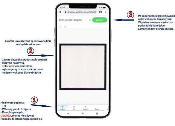 Naszywka Z WŁASNYM NADRUKIEM 15 x 15 cm