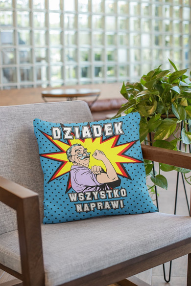 Poduszka na Dzień Dziadka. Magnes i Imię GRATIS!