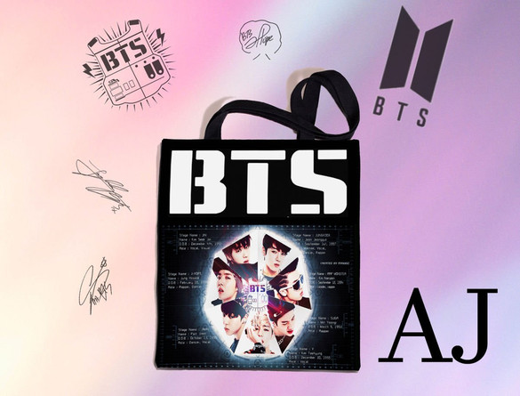 Torba na ramię BTS k-pop FULLPRINT z Polski WZORY