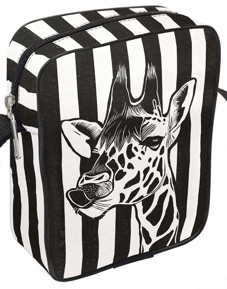 Torba Listonoszka Żyrafa czerń i biel Dodaj Napis!