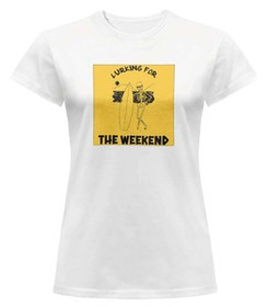 Bluzka damska z naszywką Lurking for the weekend