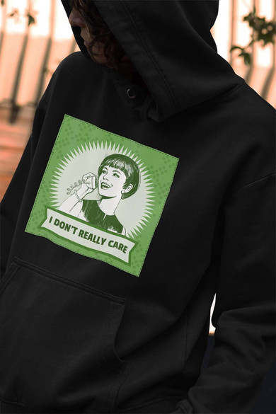 Bluza z naszywką I don't really care